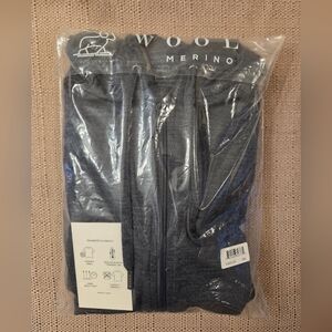 Woolx All Season Merino Ryann Hoodie in Cinder Melange sz SM NEW